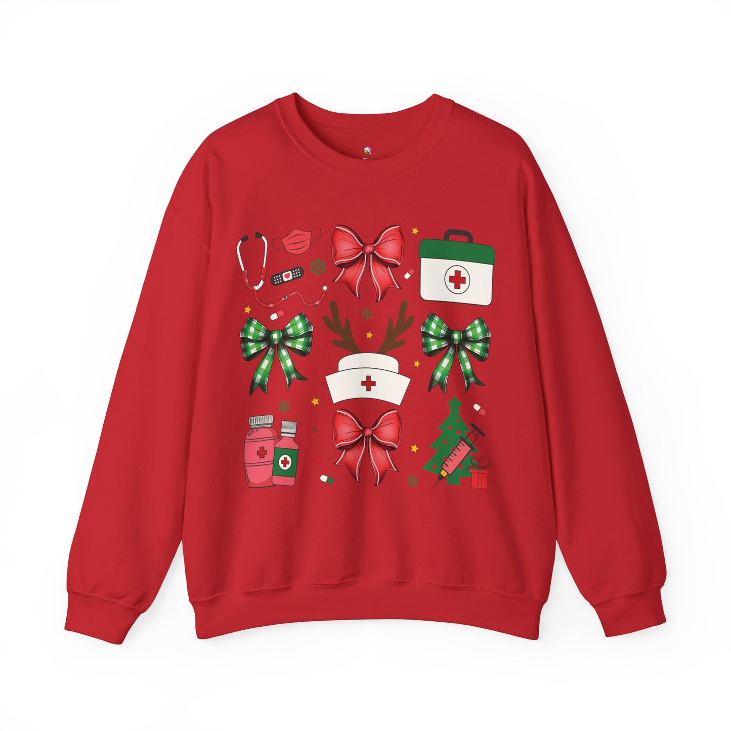 Christmas Nurse Coquette Christmas Sweatshirt