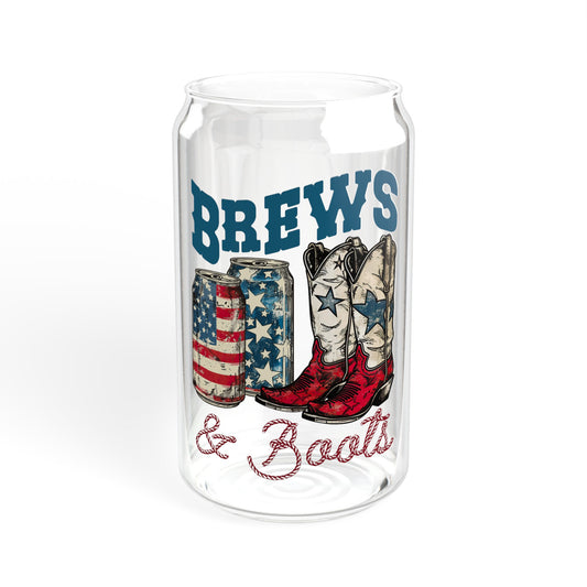 Brews & Boots  - Sipper Glass, 16oz