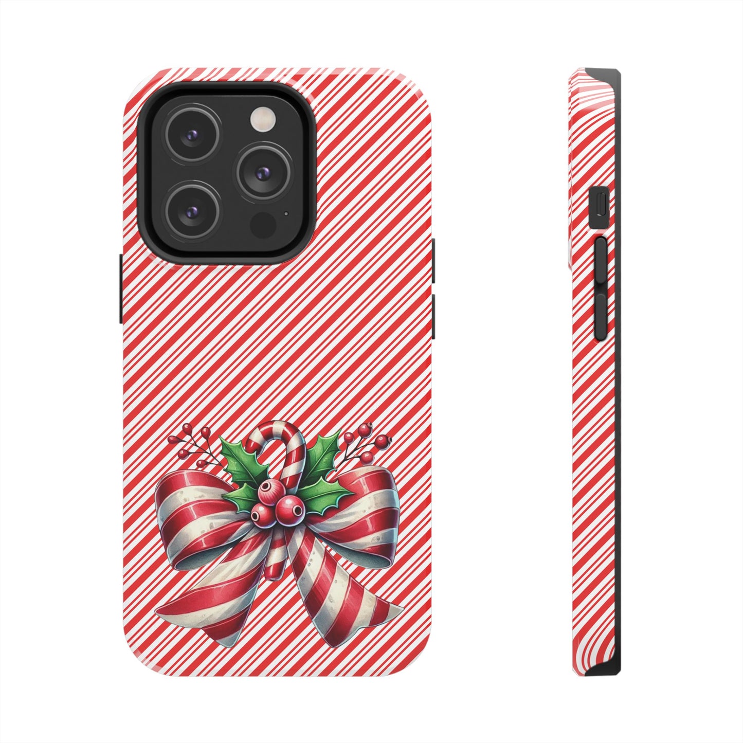 Candy Cane Bow - Christmas  -  Tough Phone Cases