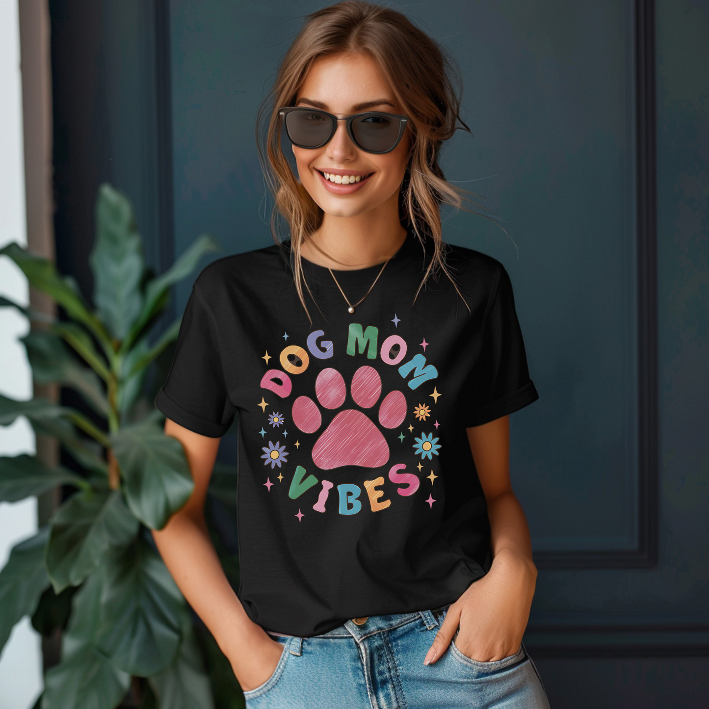 Dog Mom Vibes - Unisex Heavy Cotton Tee