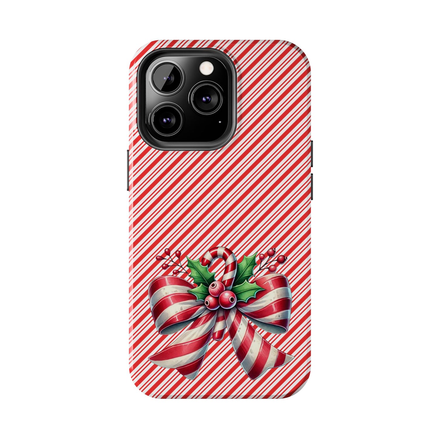 Candy Cane Bow - Christmas  -  Tough Phone Cases