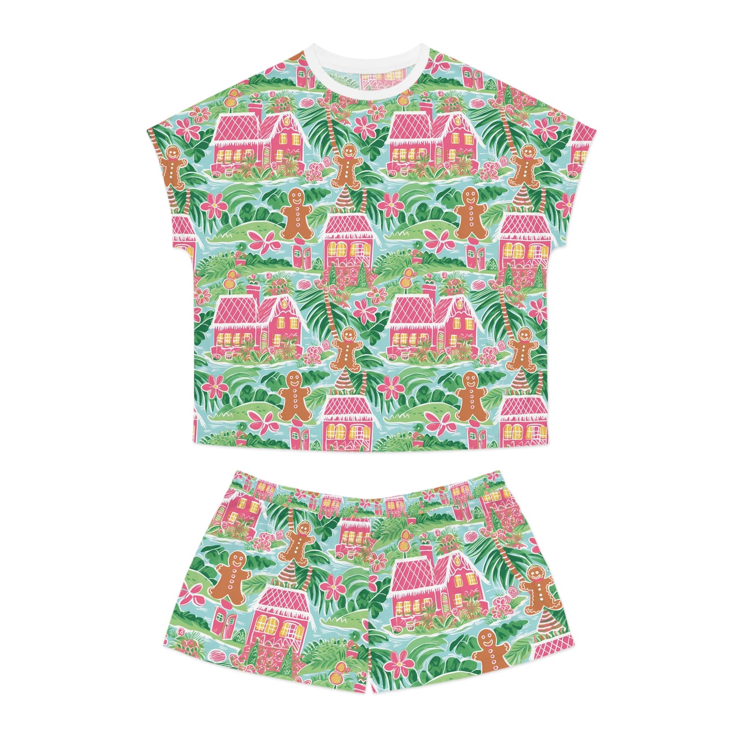 Gingerbread Paradise  - Women's Short Pajama Set