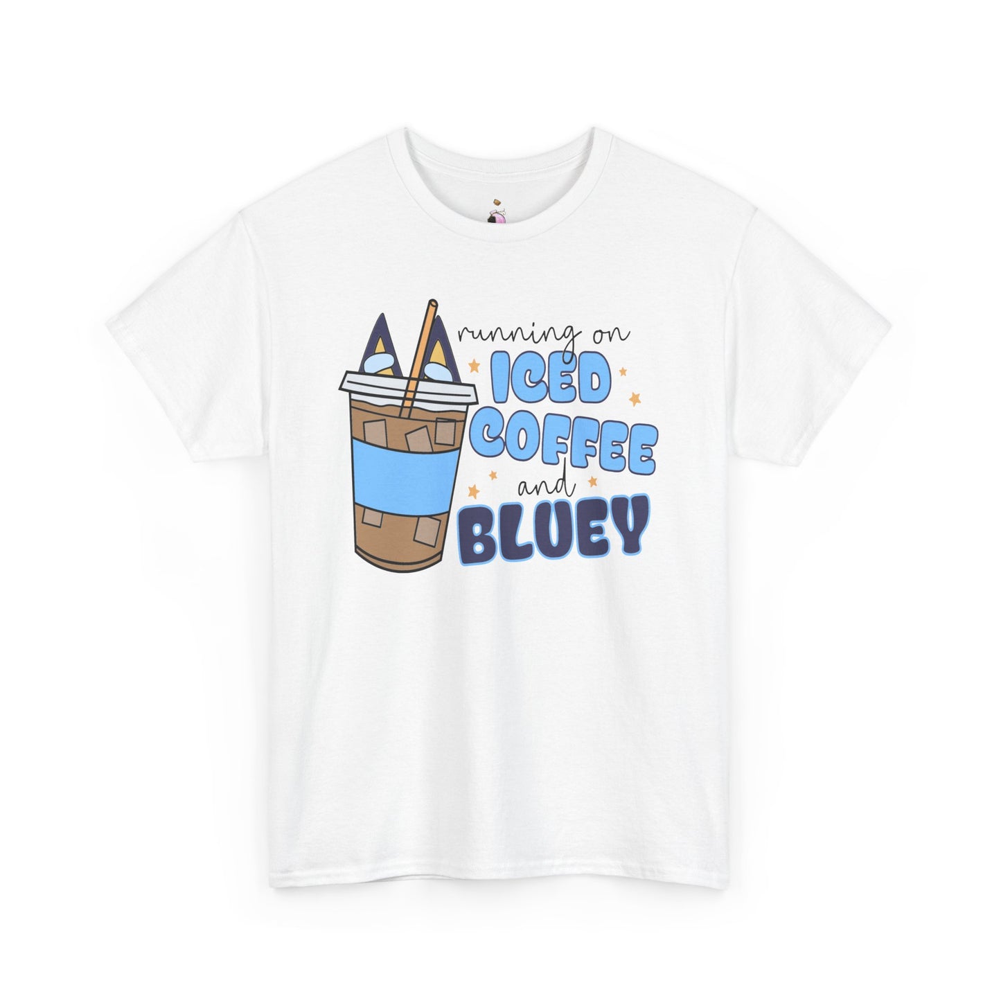 Running On Bluey and Iced Coffee  - Unisex Heavy Cotton Tee