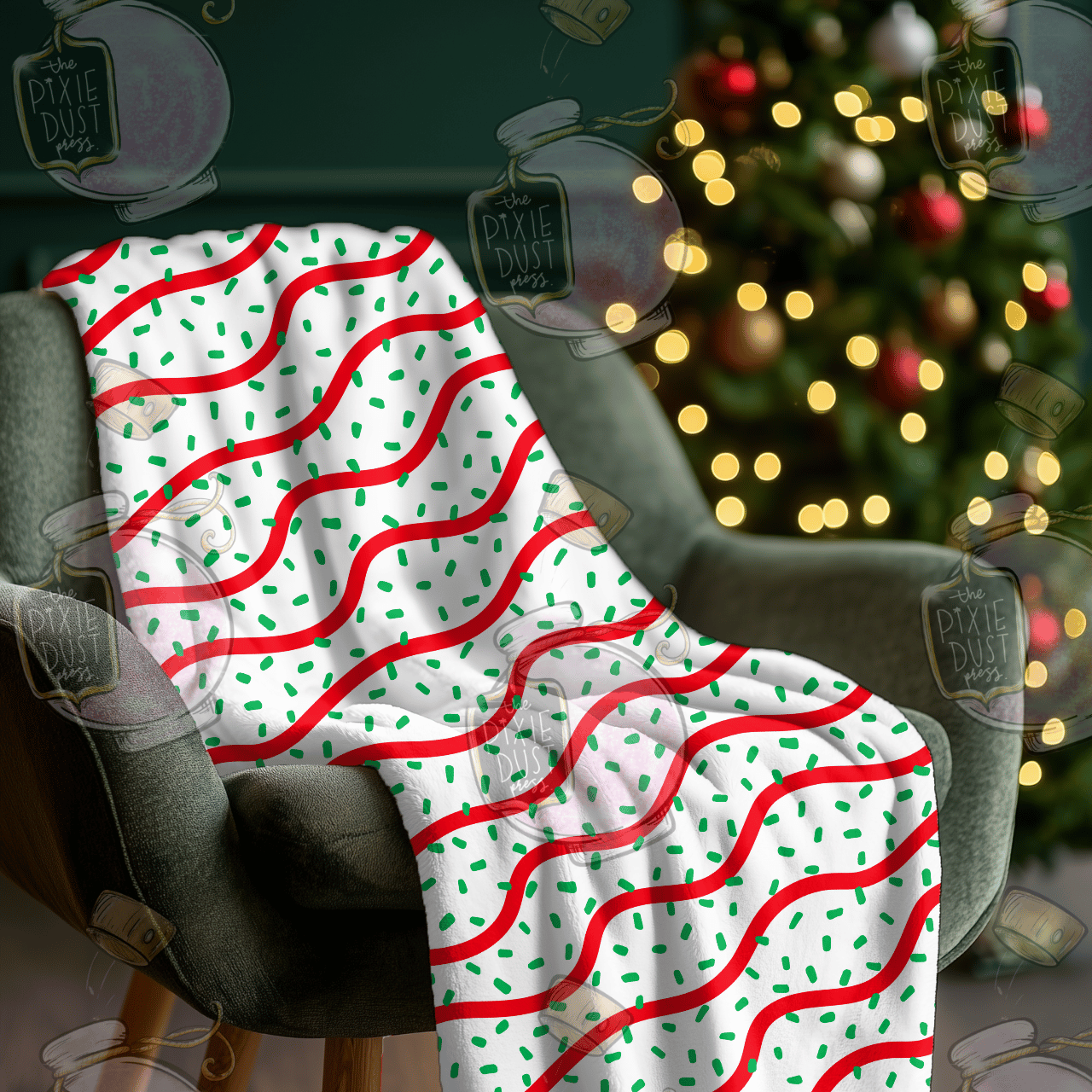 Christmas Snack Cake - Plush Christmas Blanket