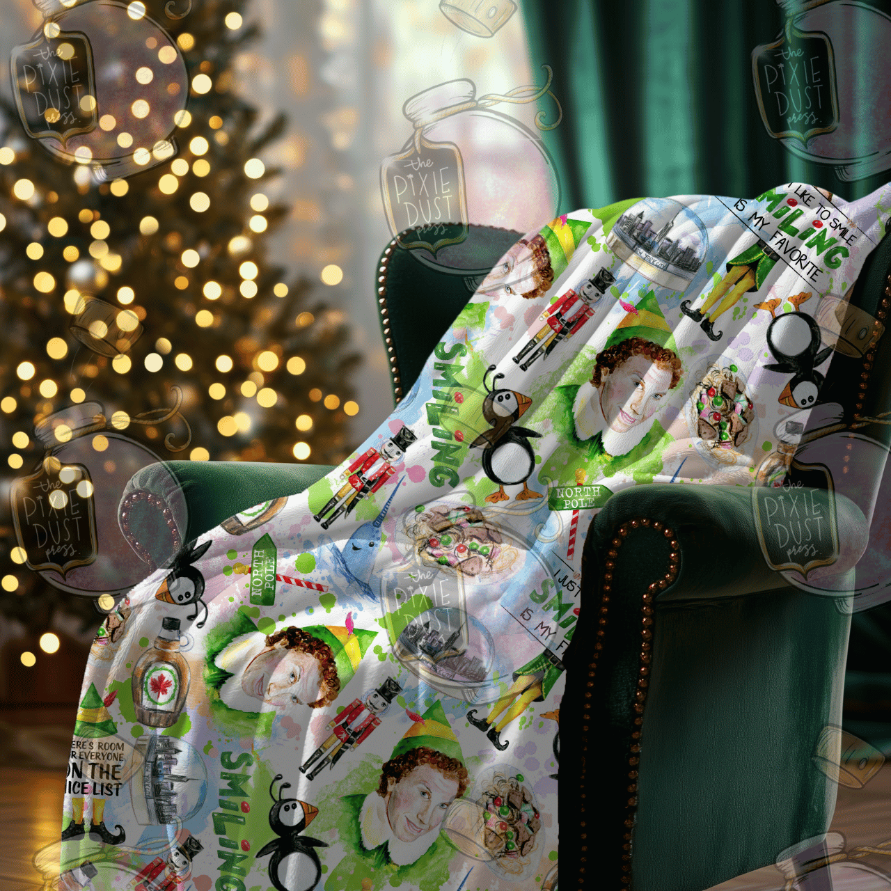 Smiling's My Favorite - Plush Christmas Blanket