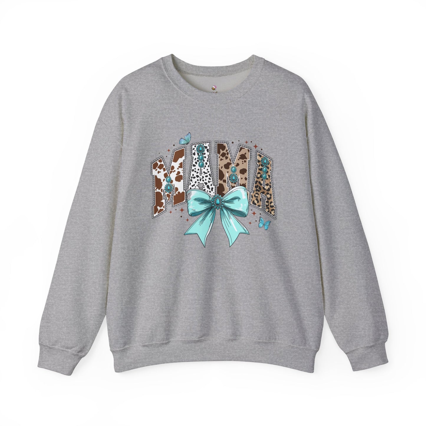 Turquoise Mama Bow - Crewneck Sweatshirt