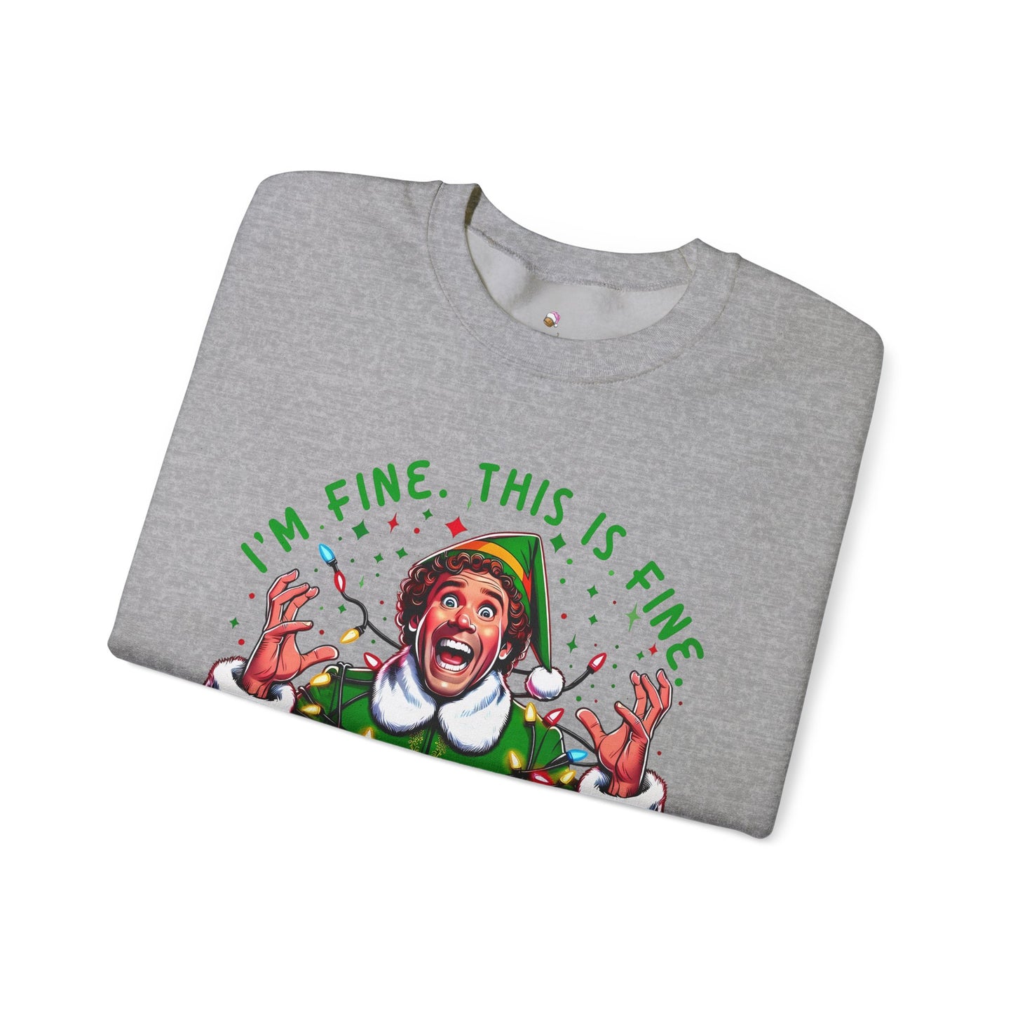 Everything is Fine Elf Christmas Sweatshirt