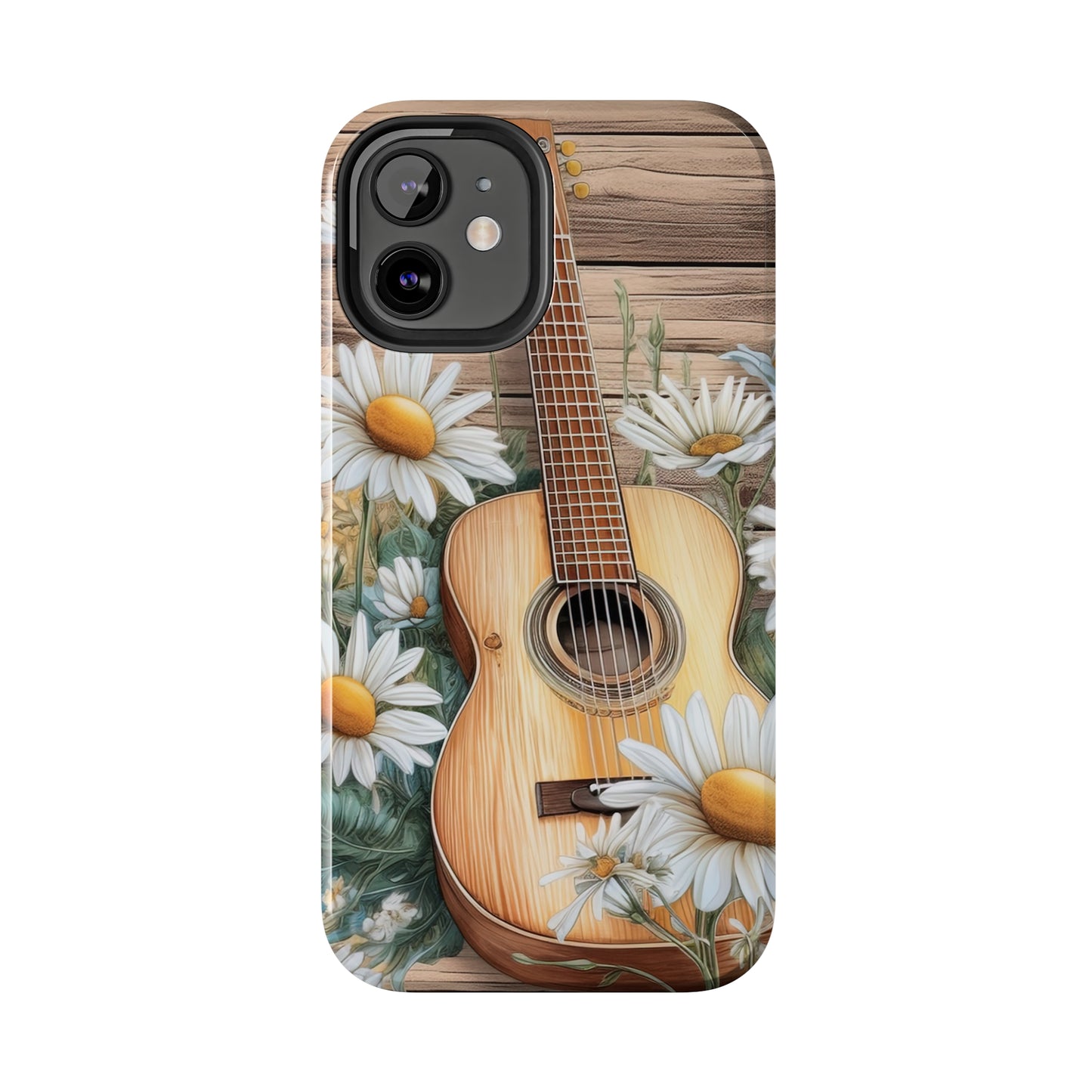 Guitar & Daisies - Tough Phone Cases