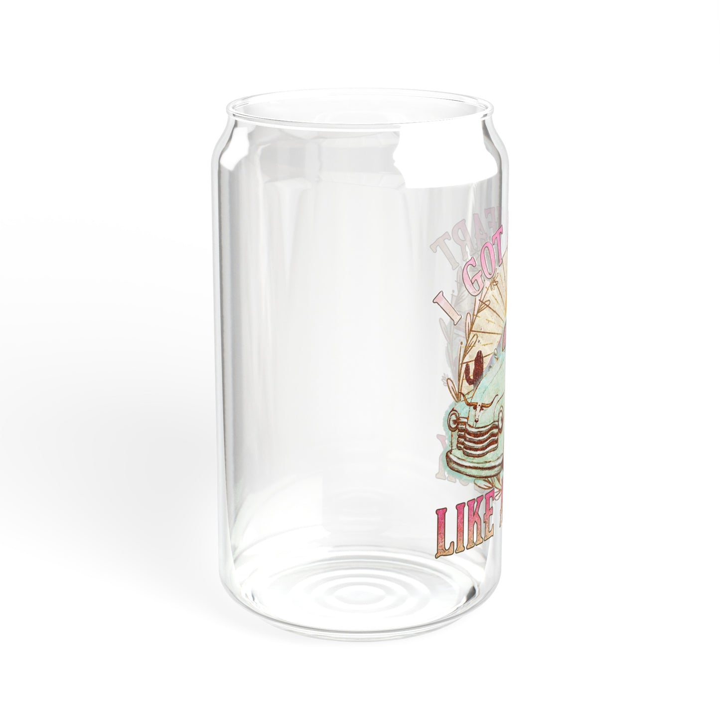 Heart Like A Truck - Sipper Glass, 16oz