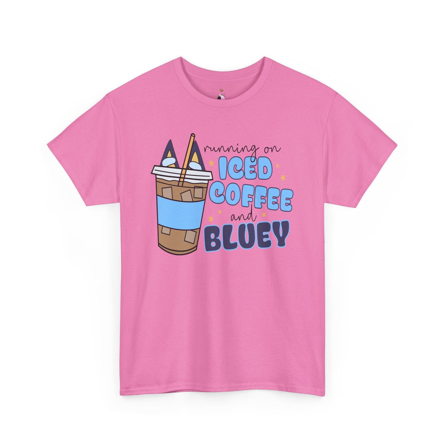 Running On Bluey and Iced Coffee  - Unisex Heavy Cotton Tee