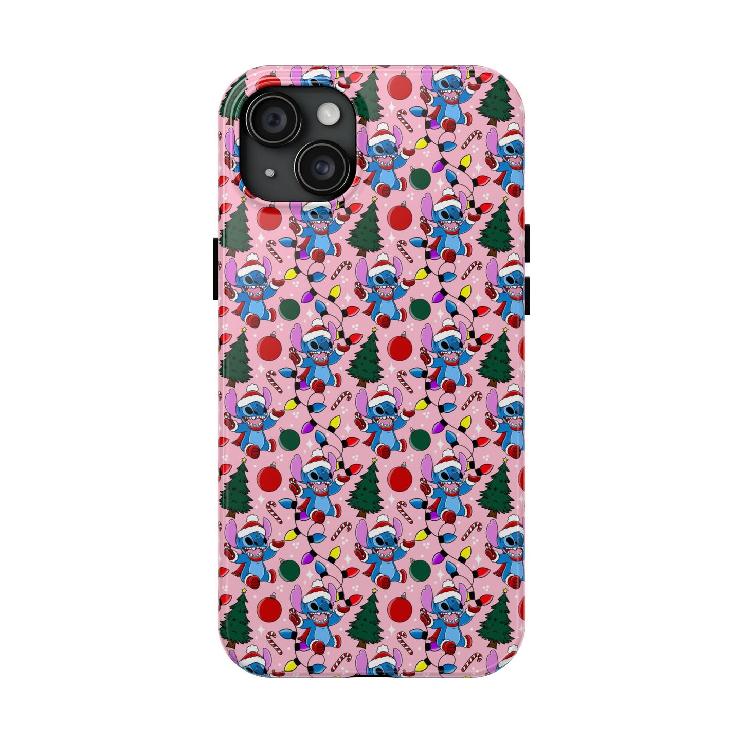 Pink Christmas Blue Alien -  Tough Phone Cases