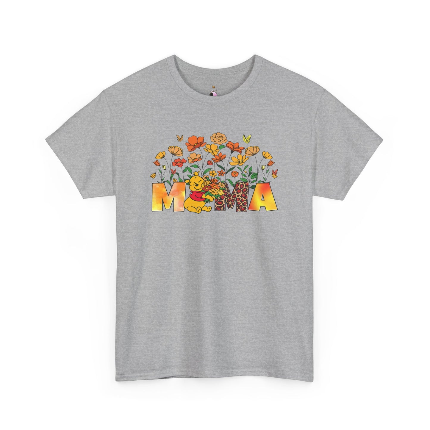 Pooh Floral Mama   - Unisex Heavy Cotton Tee