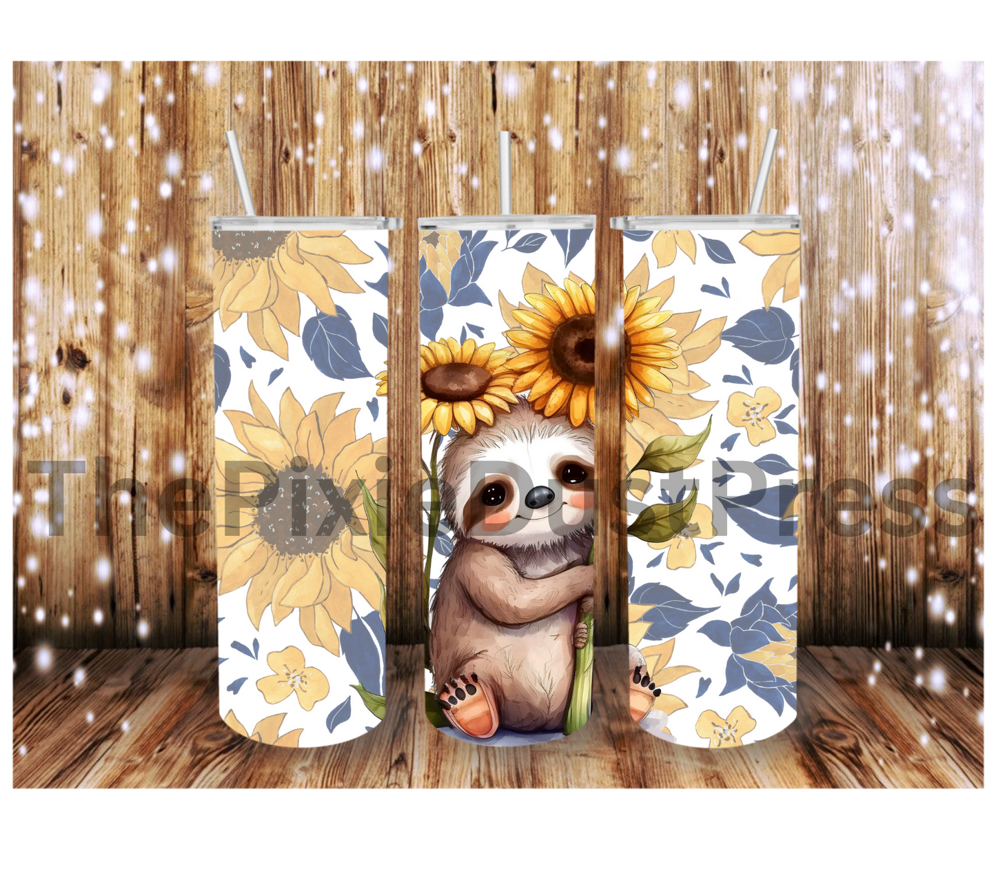 Sloth & Sunflowers -  20 oz Tumbler