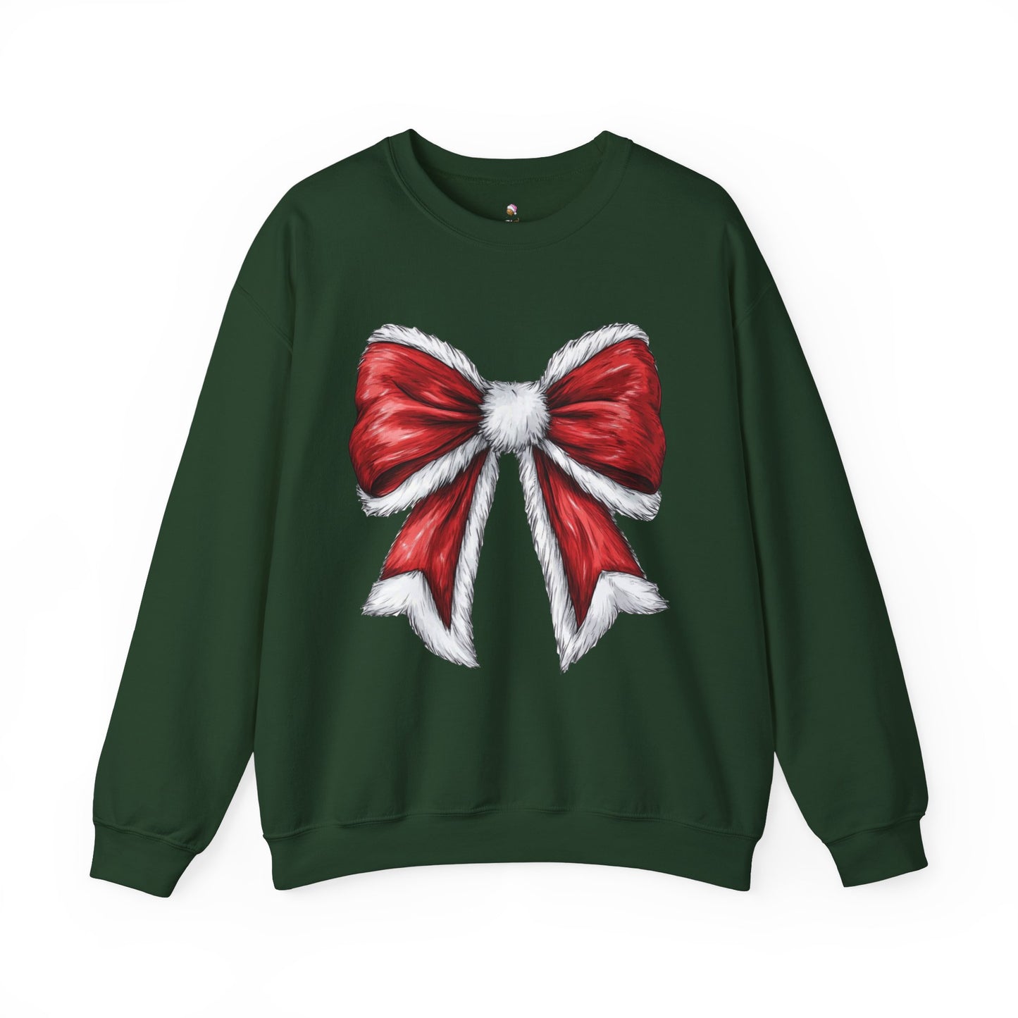 Christmas Santa Bow Coquette Sweatshirt