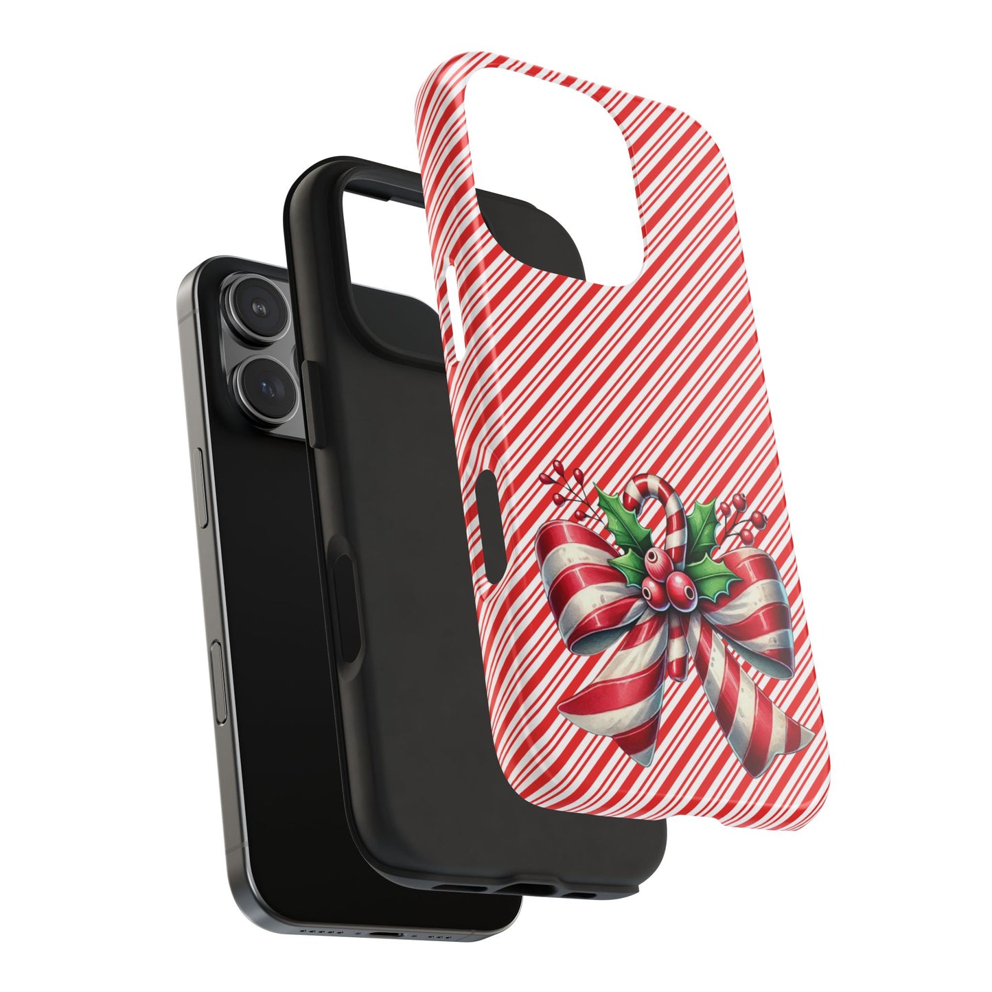 Candy Cane Bow - Christmas  -  Tough Phone Cases