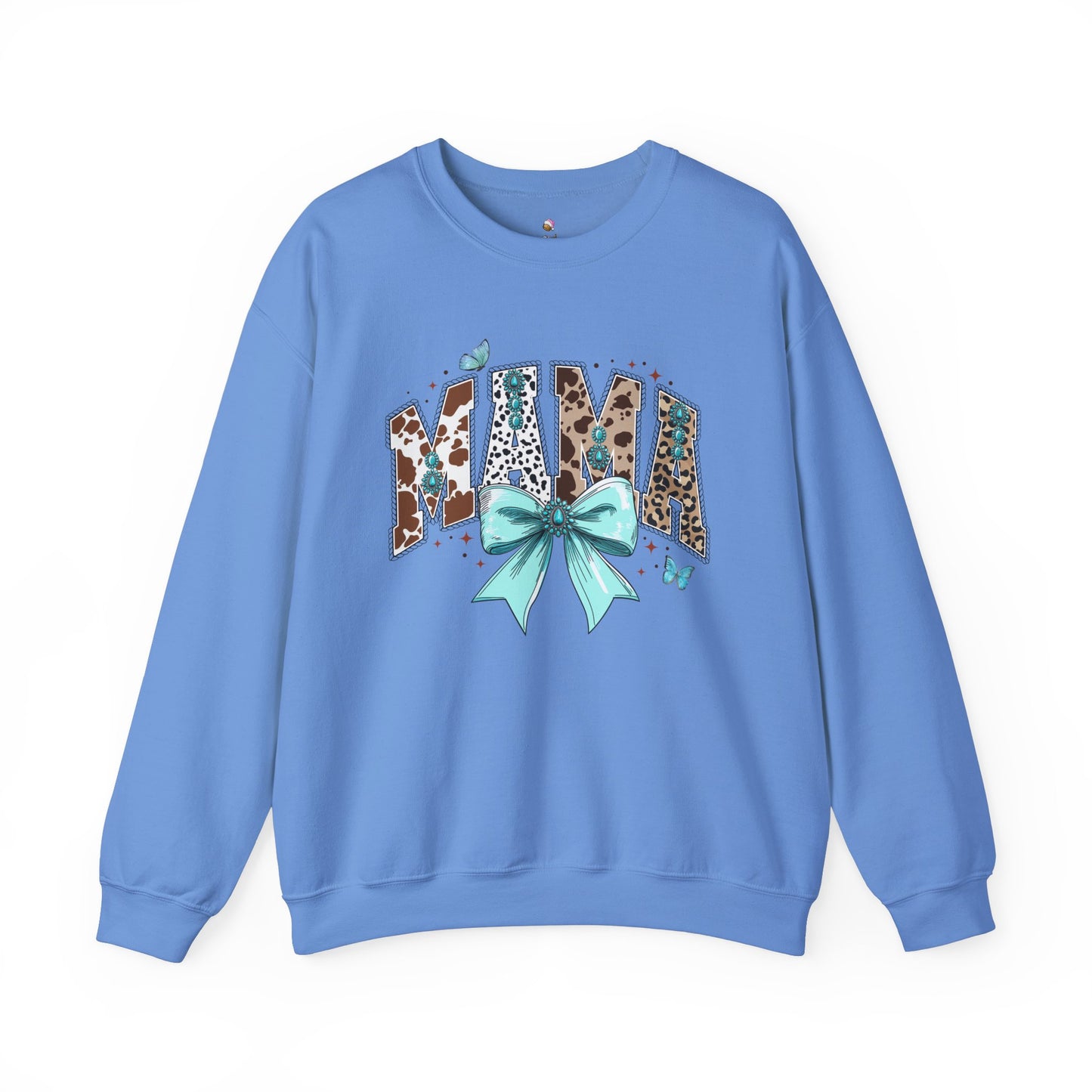 Turquoise Mama Bow - Crewneck Sweatshirt