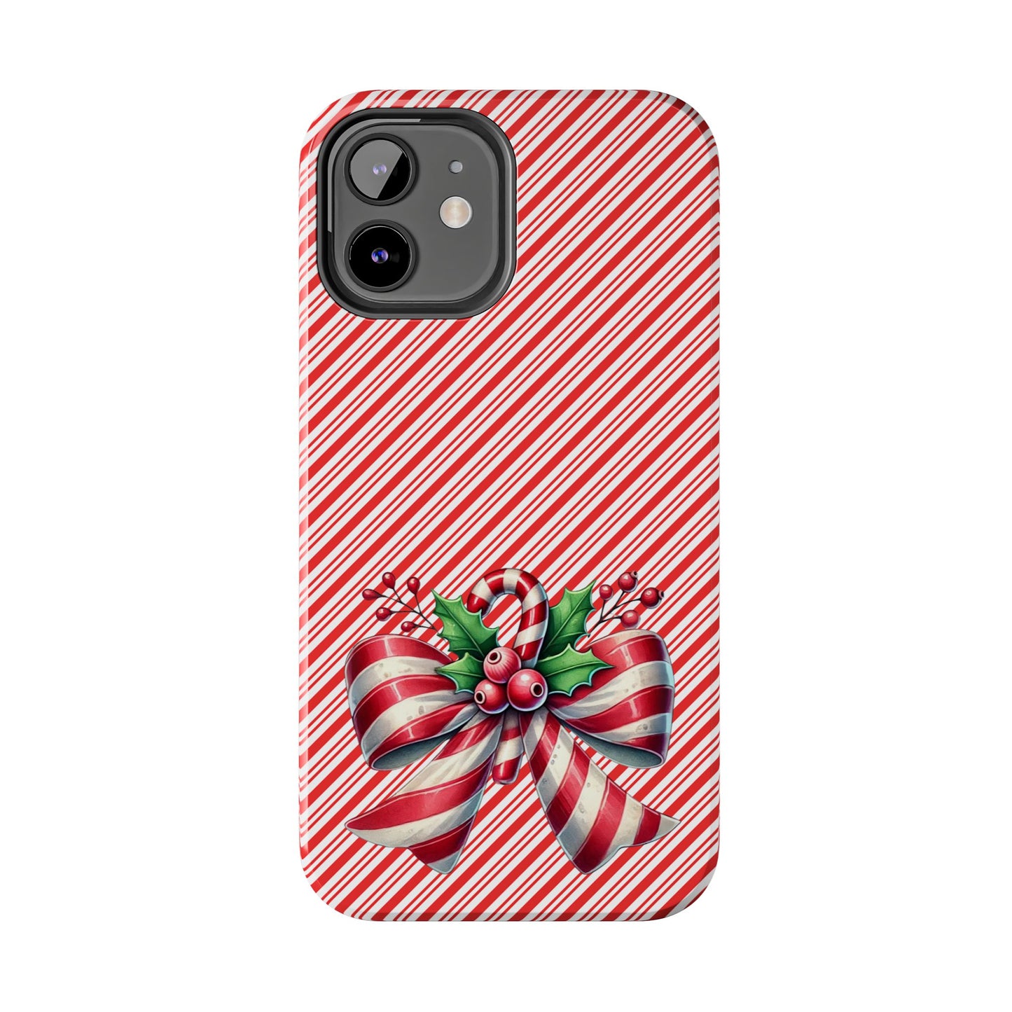 Candy Cane Bow - Christmas  -  Tough Phone Cases