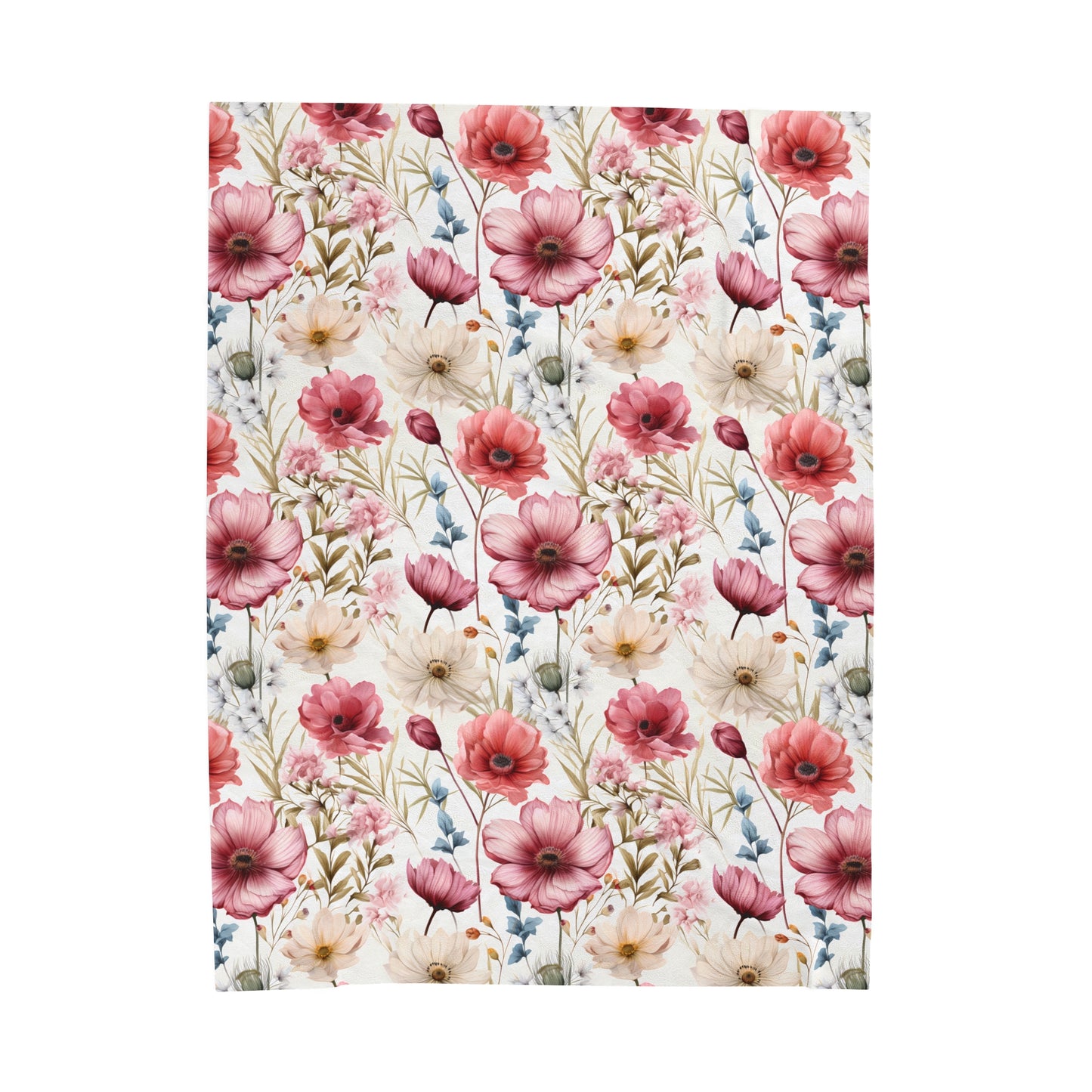 Summer Flowers - Plush Blanket