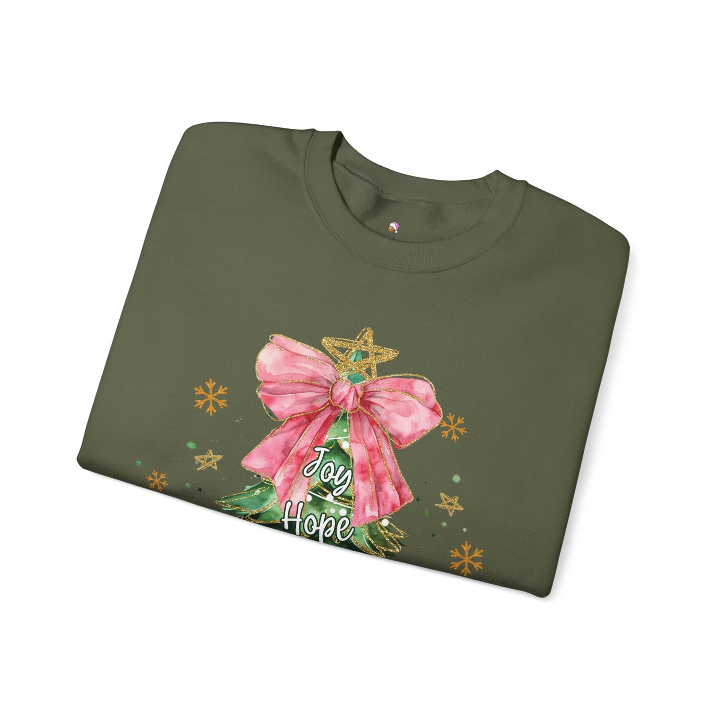 Joy Hope Tree Christmas Sweatshirt