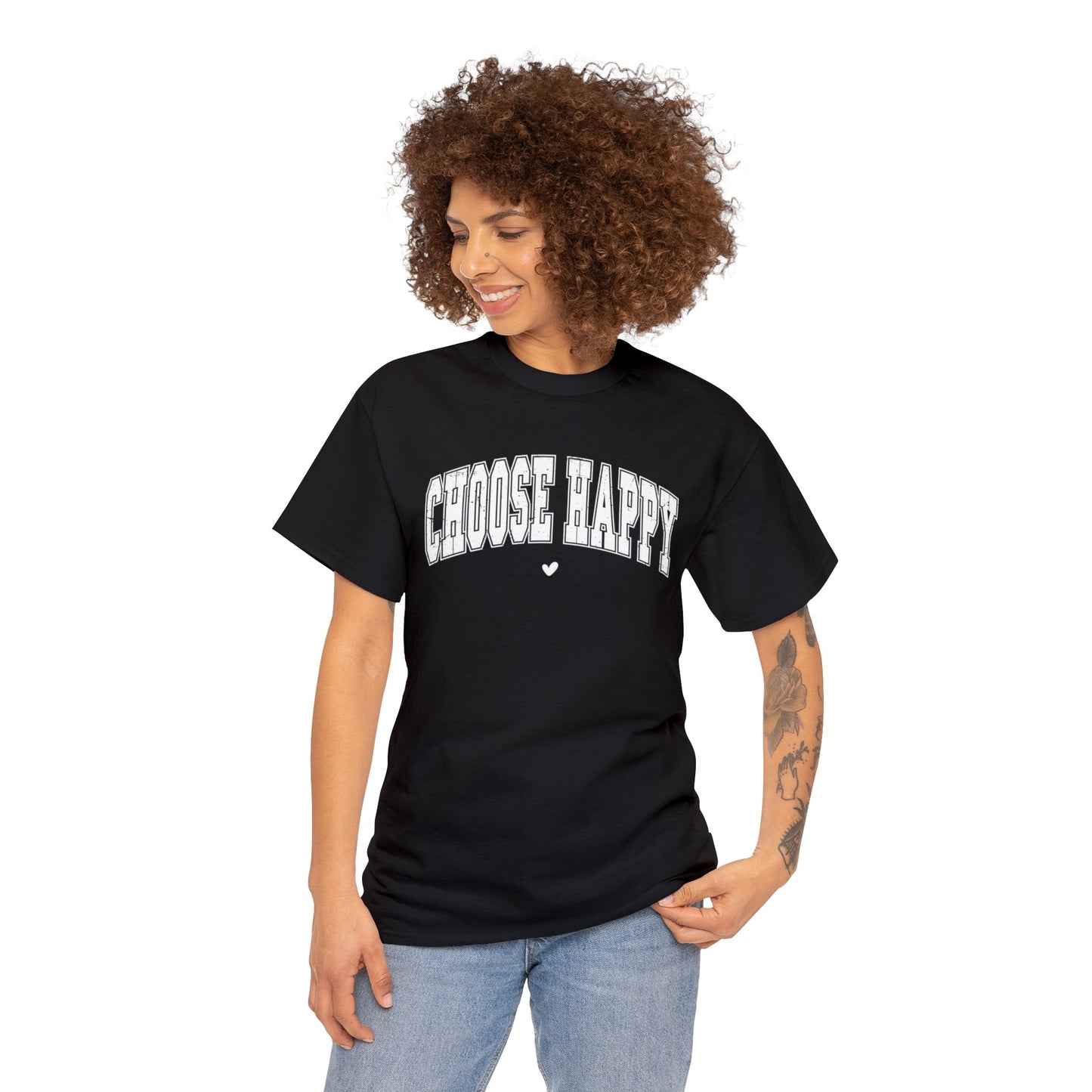 Choose Happy - Unisex Heavy Cotton Tee