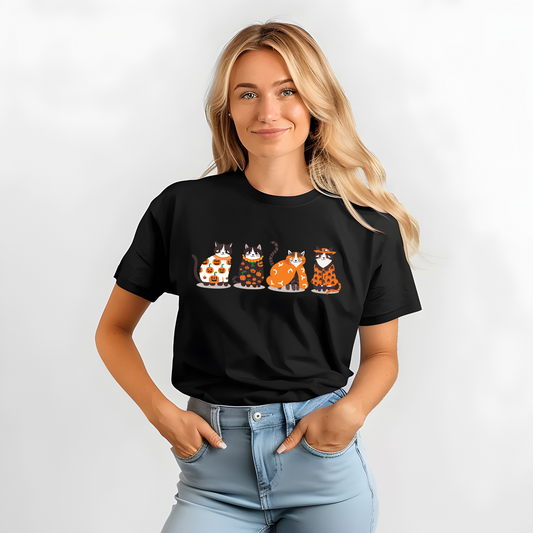 Halloween Kitties - Unisex Heavy Cotton Tee