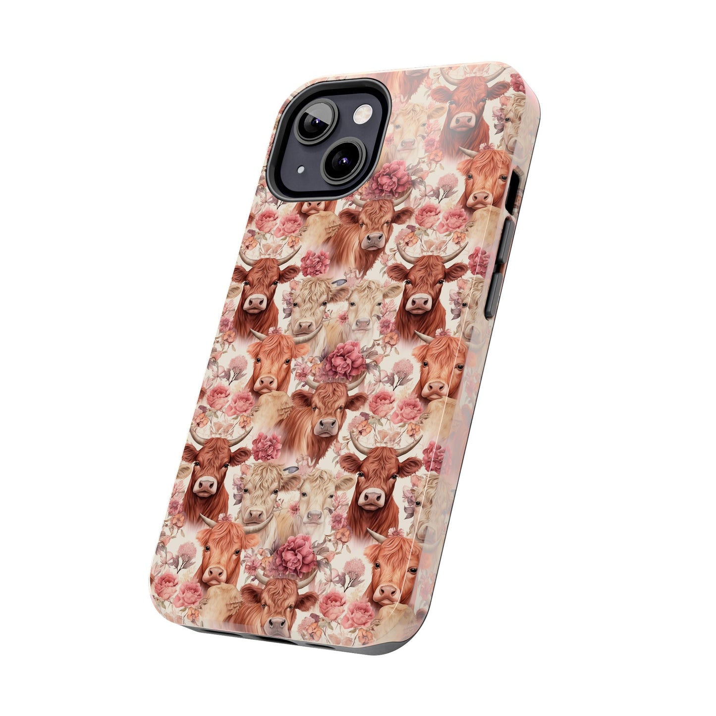 Highland Cow Floral - Tough Phone Cases