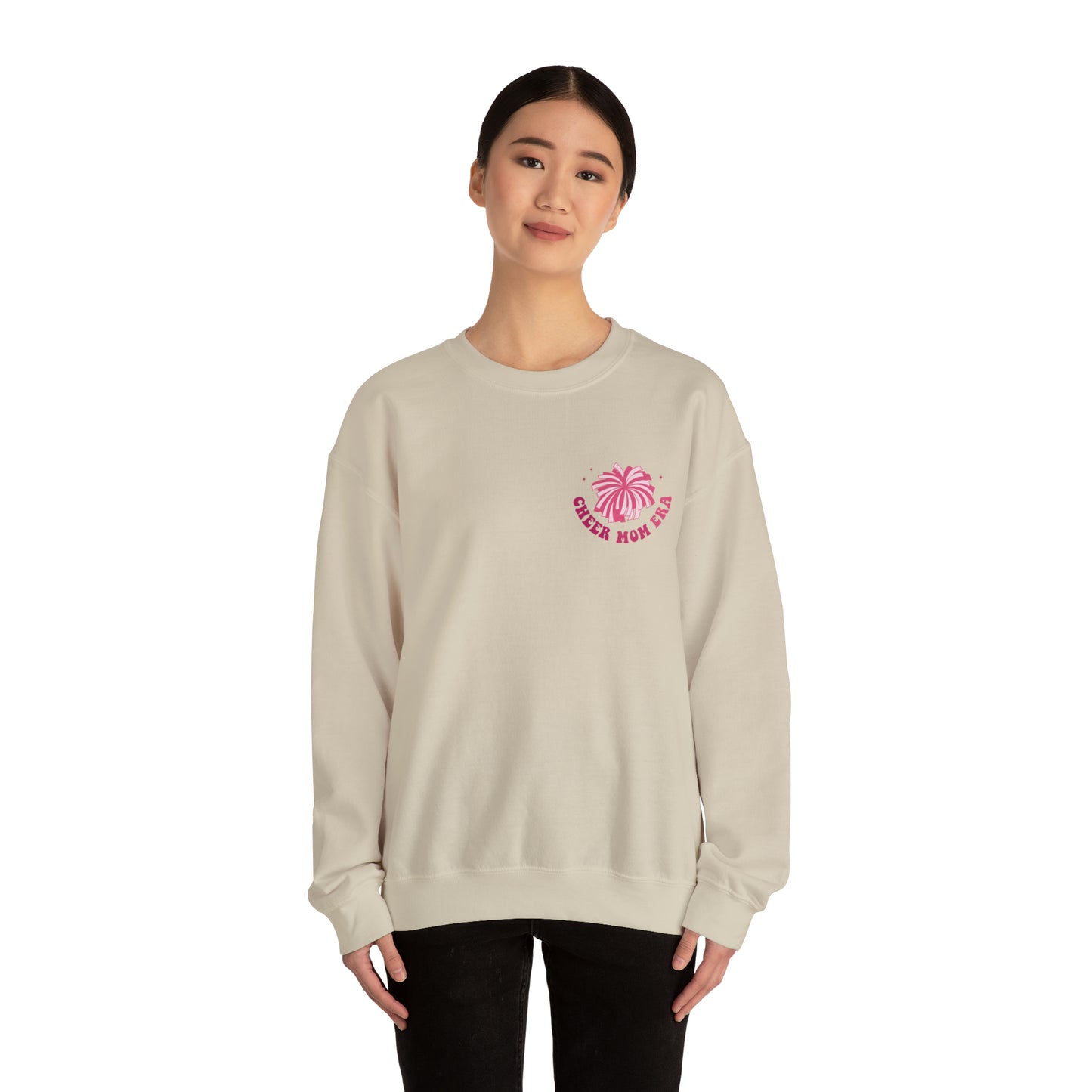 Cheer Mom Era - Front & Back  -  Unisex Heavy Blend™ Crewneck Sweatshirt