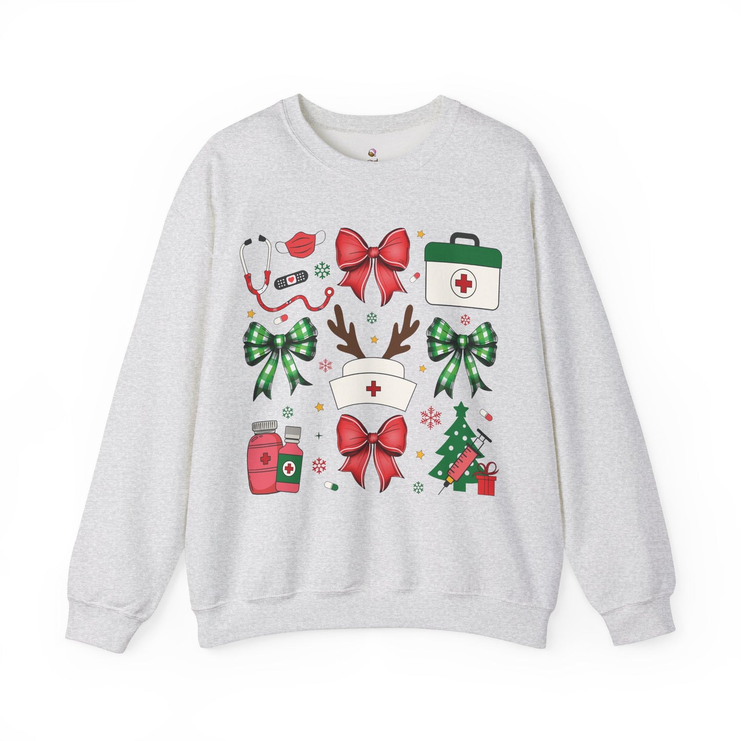 Christmas Nurse Coquette Christmas Sweatshirt