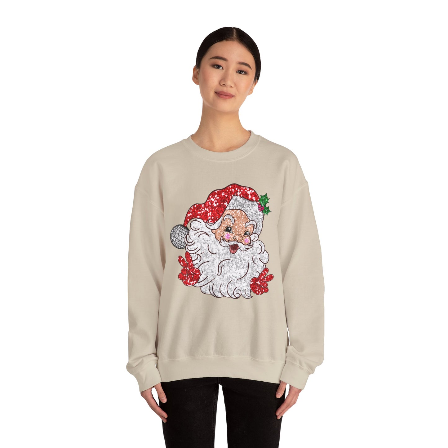 Sparkle Santa Christmas Sweatshirt