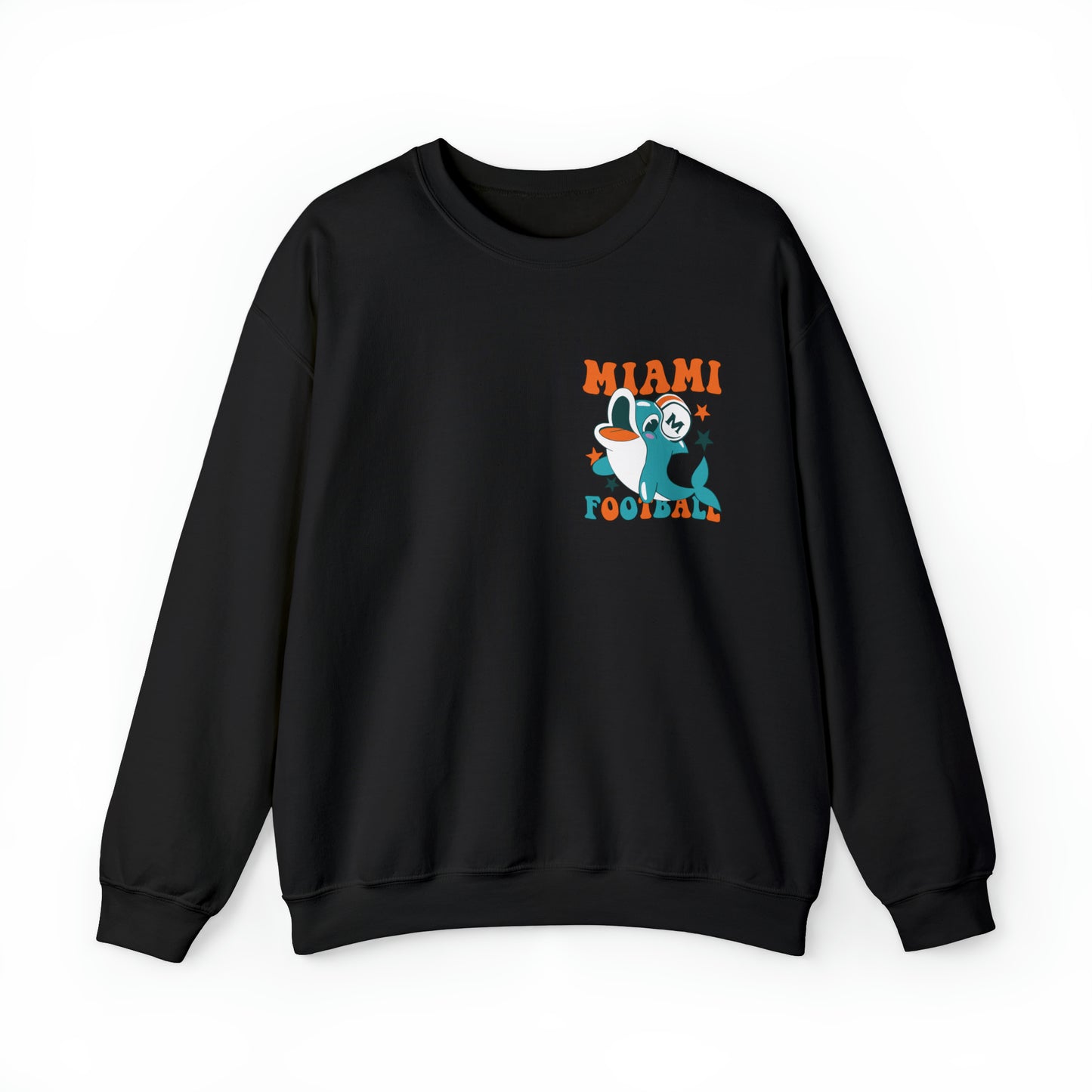 Miami Football Era - Front & Back - Unisex Heavy Blend™ Crewneck Sweatshirt