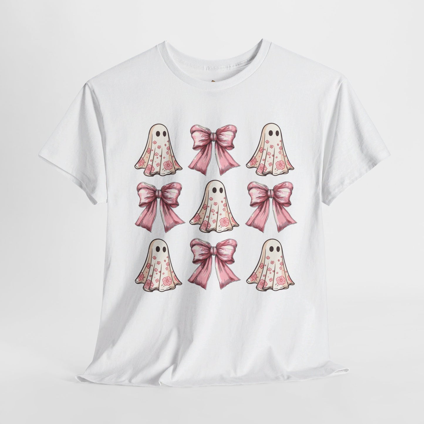 Floral Pink Ghosts  - Unisex Heavy Cotton Tee