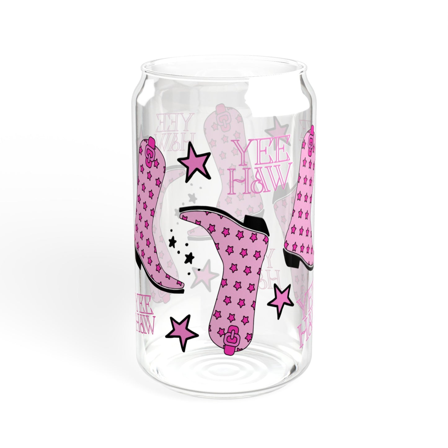 Pink Yee Haw - Sipper Glass, 16oz