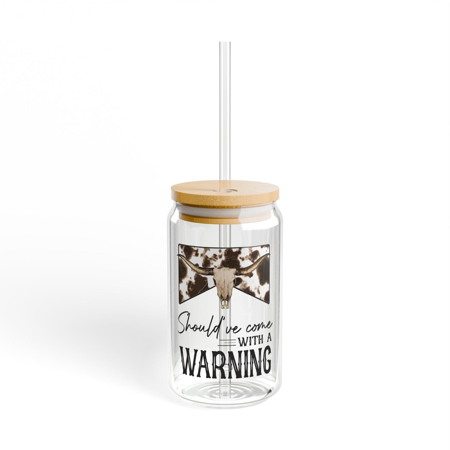 Warning -  Sipper Glass, 16oz