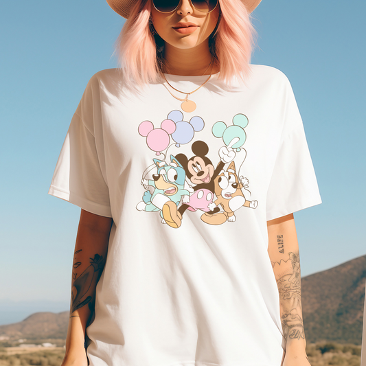 A Mouse with two Pups - Unisex Heavy Cotton Tee