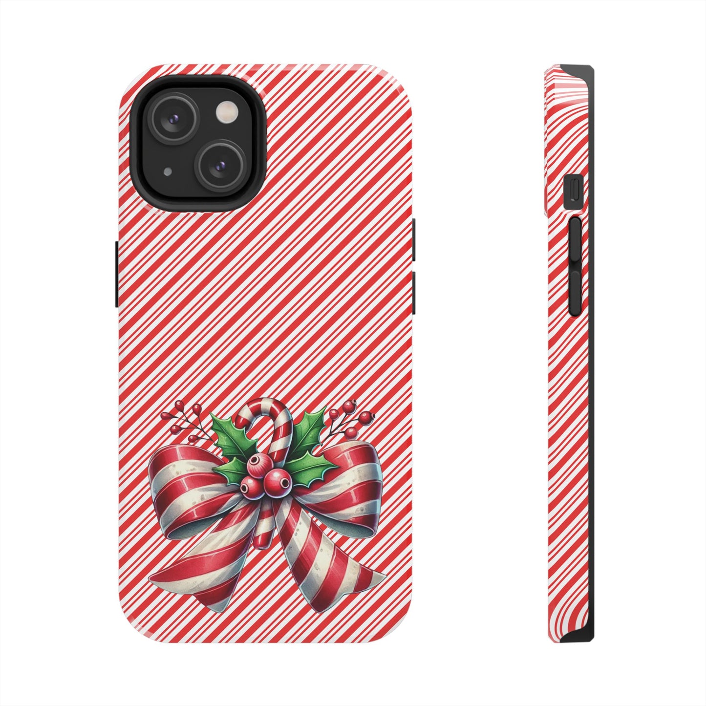 Candy Cane Bow - Christmas  -  Tough Phone Cases