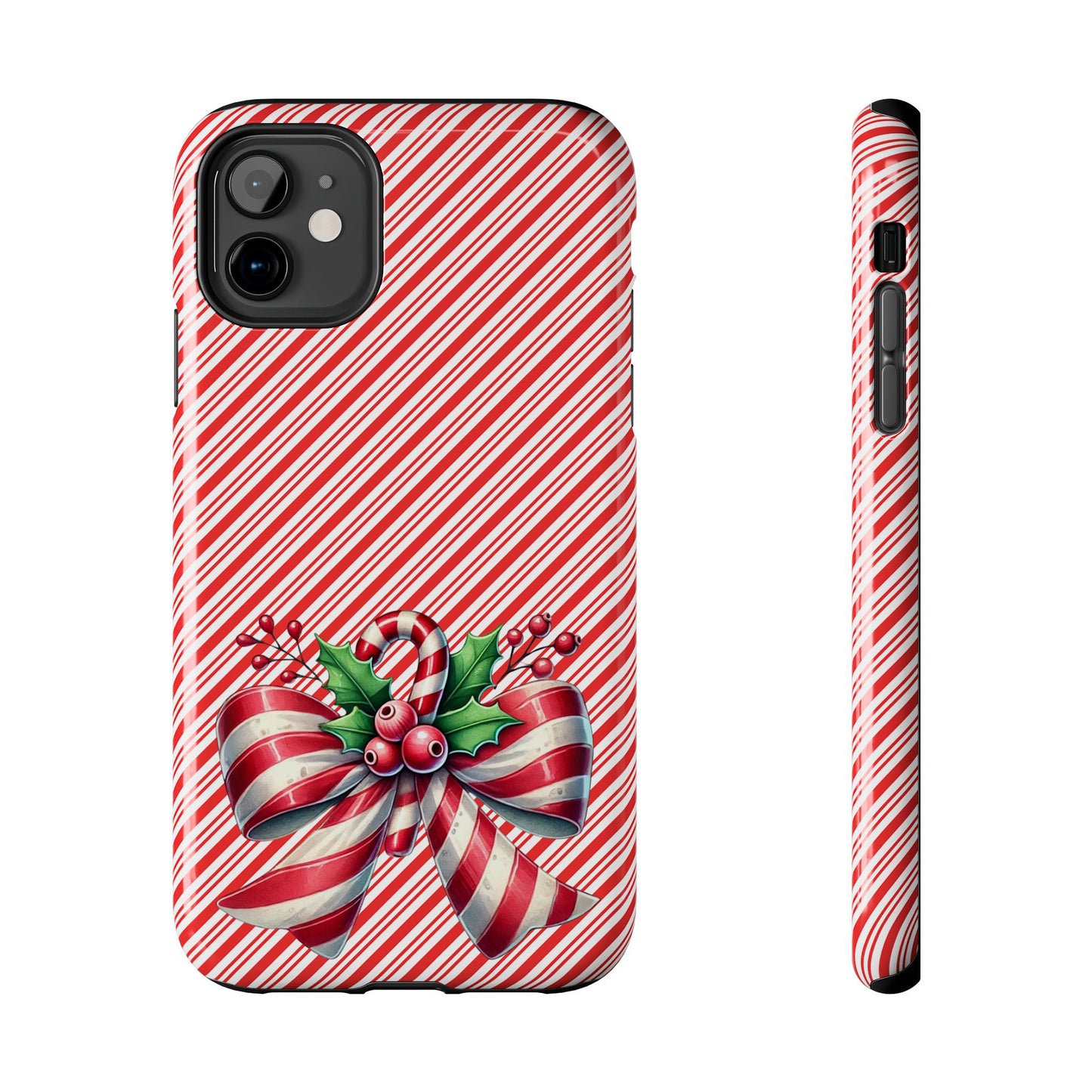 Candy Cane Bow - Christmas  -  Tough Phone Cases