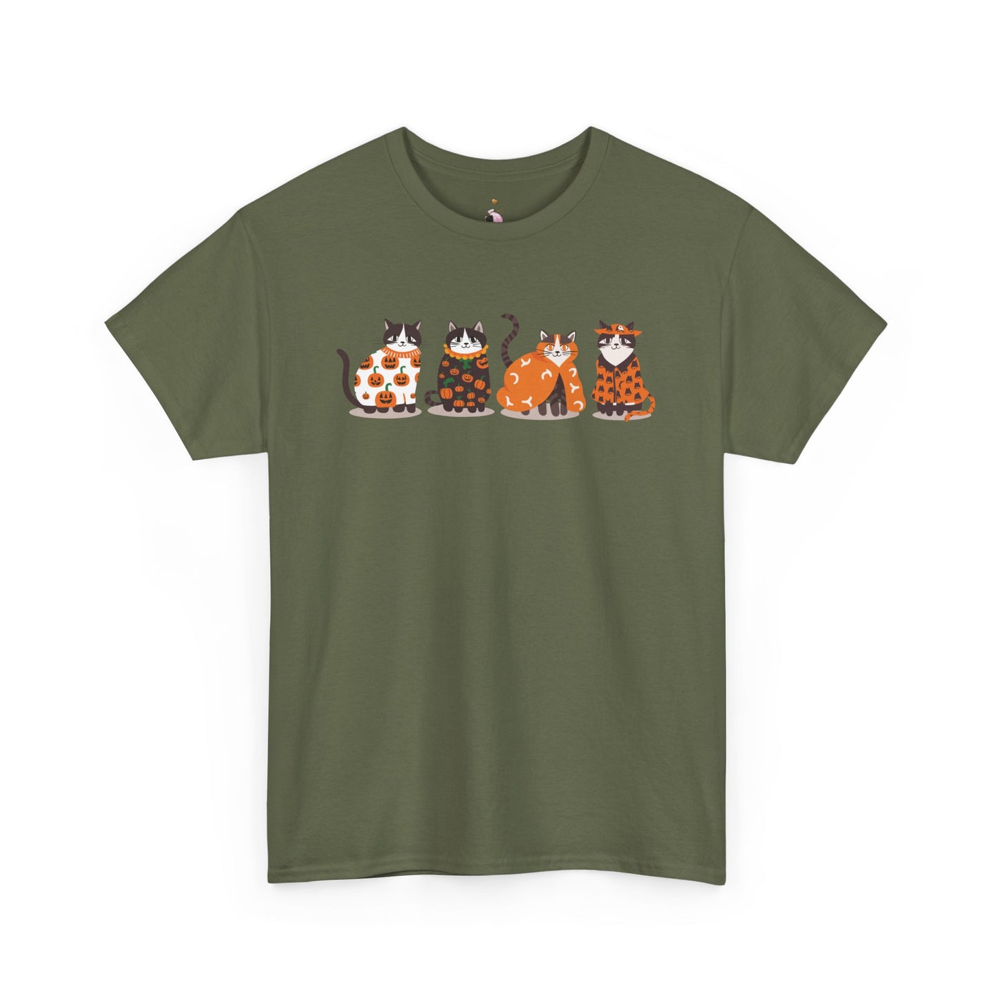 Halloween Kitties - Unisex Heavy Cotton Tee