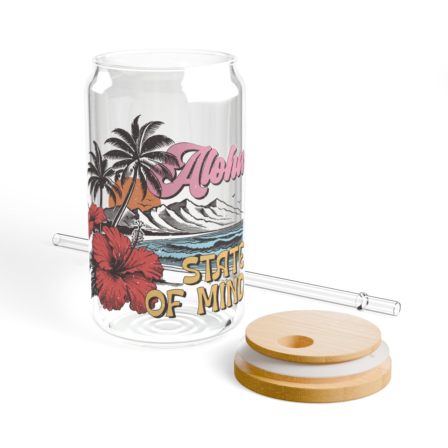 Aloha State Of Mind - Sipper Glass, 16oz