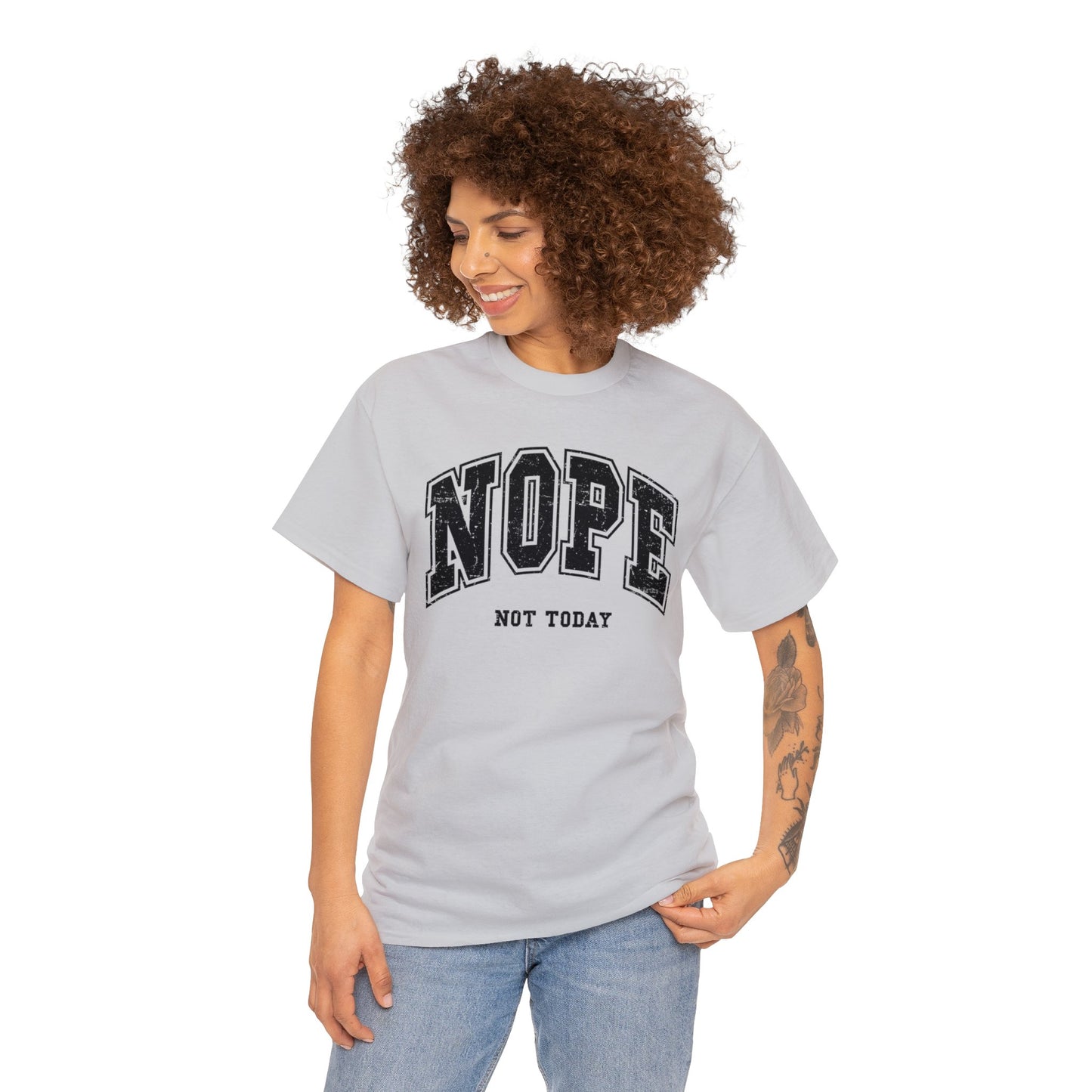 Nope, not today - Unisex Heavy Cotton Tee