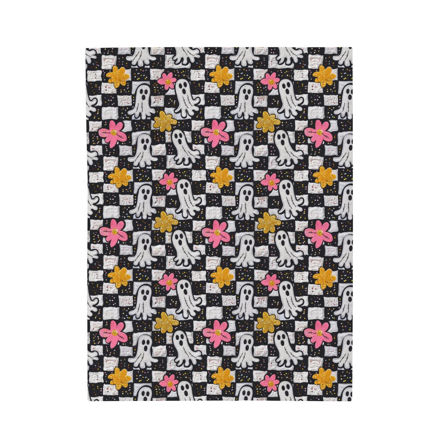 Checkered Halloween - Plush Blanket