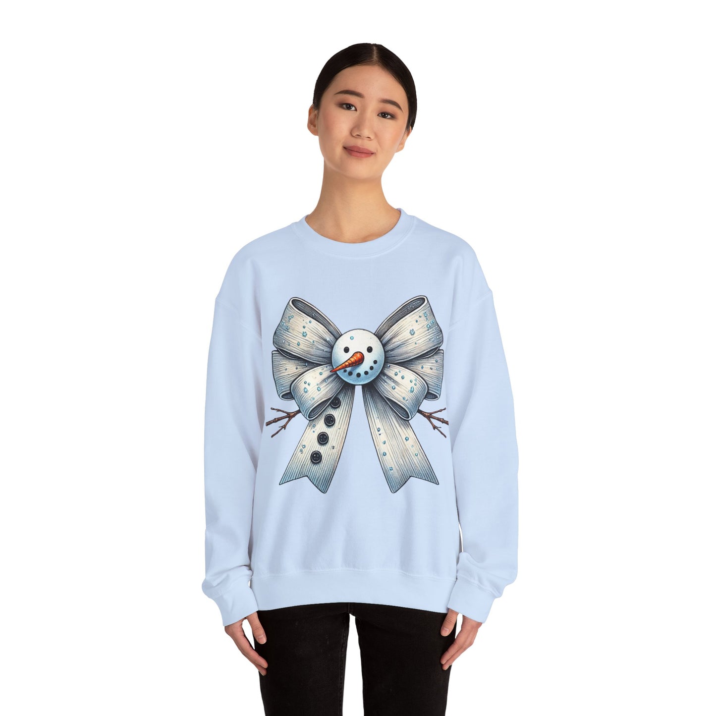 Frosty The Bowman Coquette Crewneck Christmas Sweatshirt