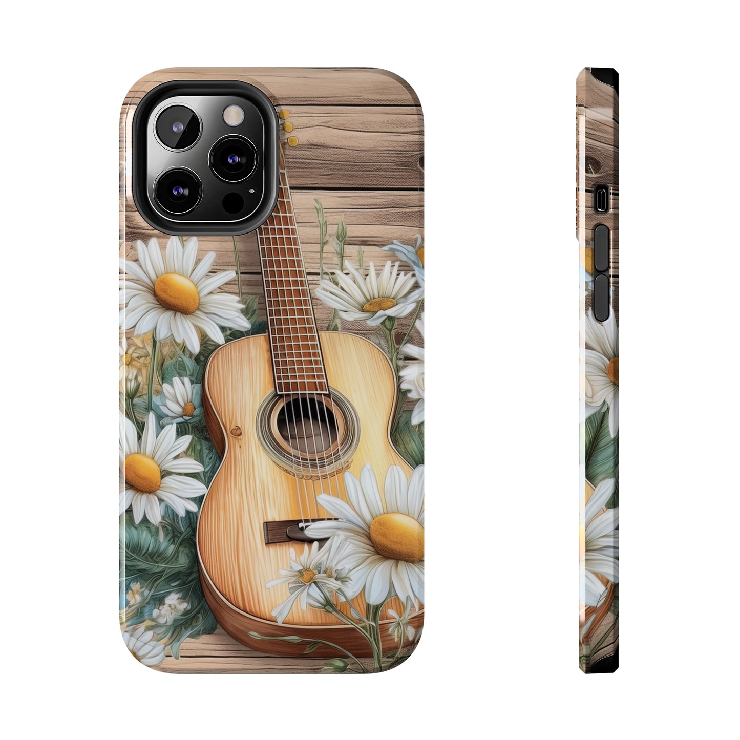 Guitar & Daisies - Tough Phone Cases