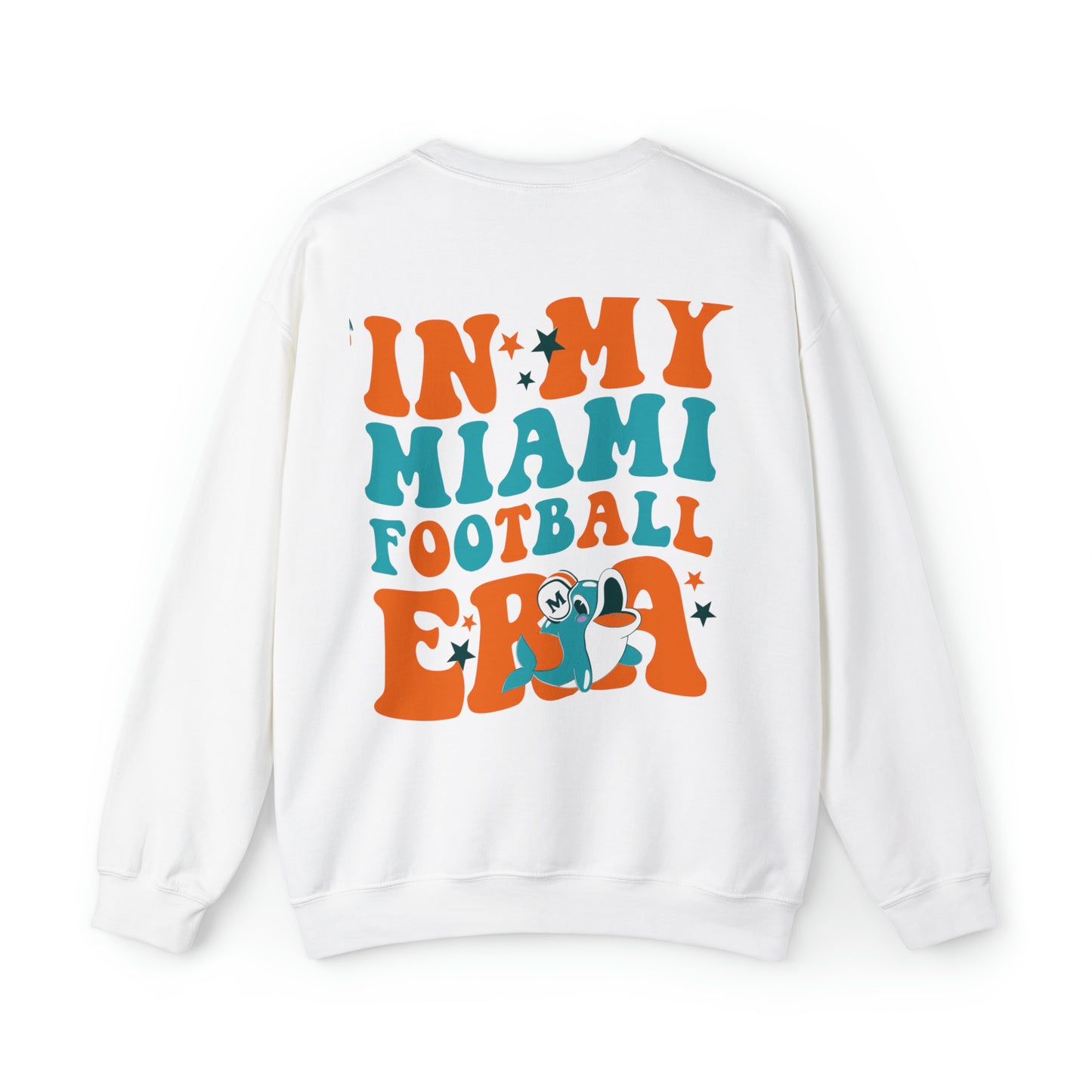 Miami Football Era - Front & Back - Unisex Heavy Blend™ Crewneck Sweatshirt