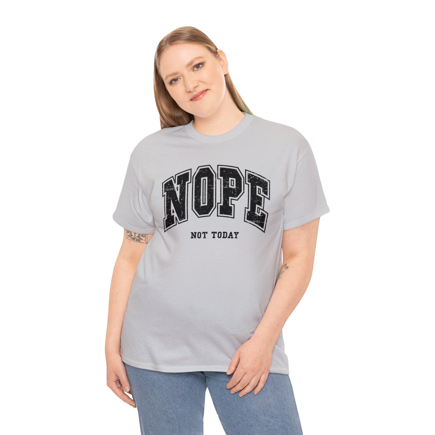 Nope, not today - Unisex Heavy Cotton Tee