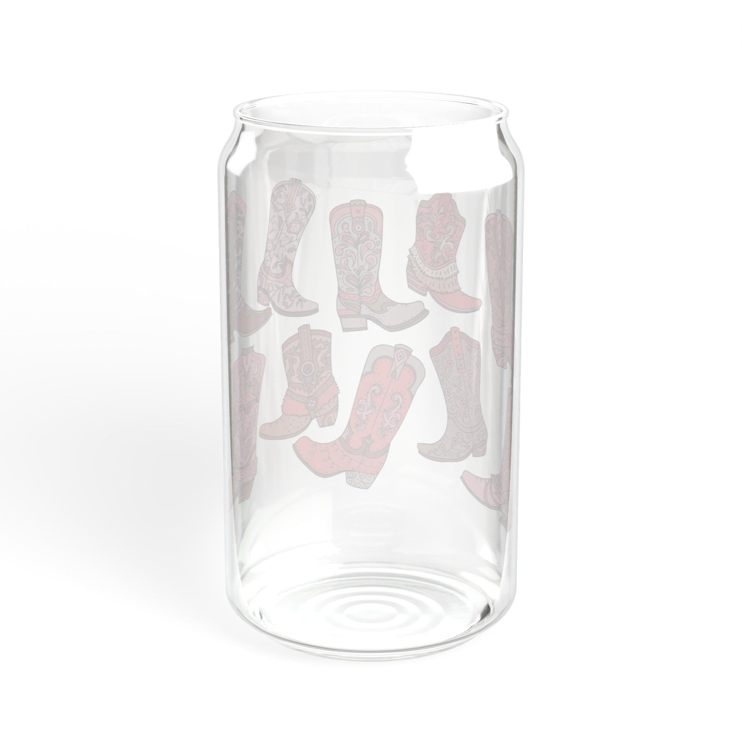 Pink Cowgirl Boots - Sipper Glass, 16oz