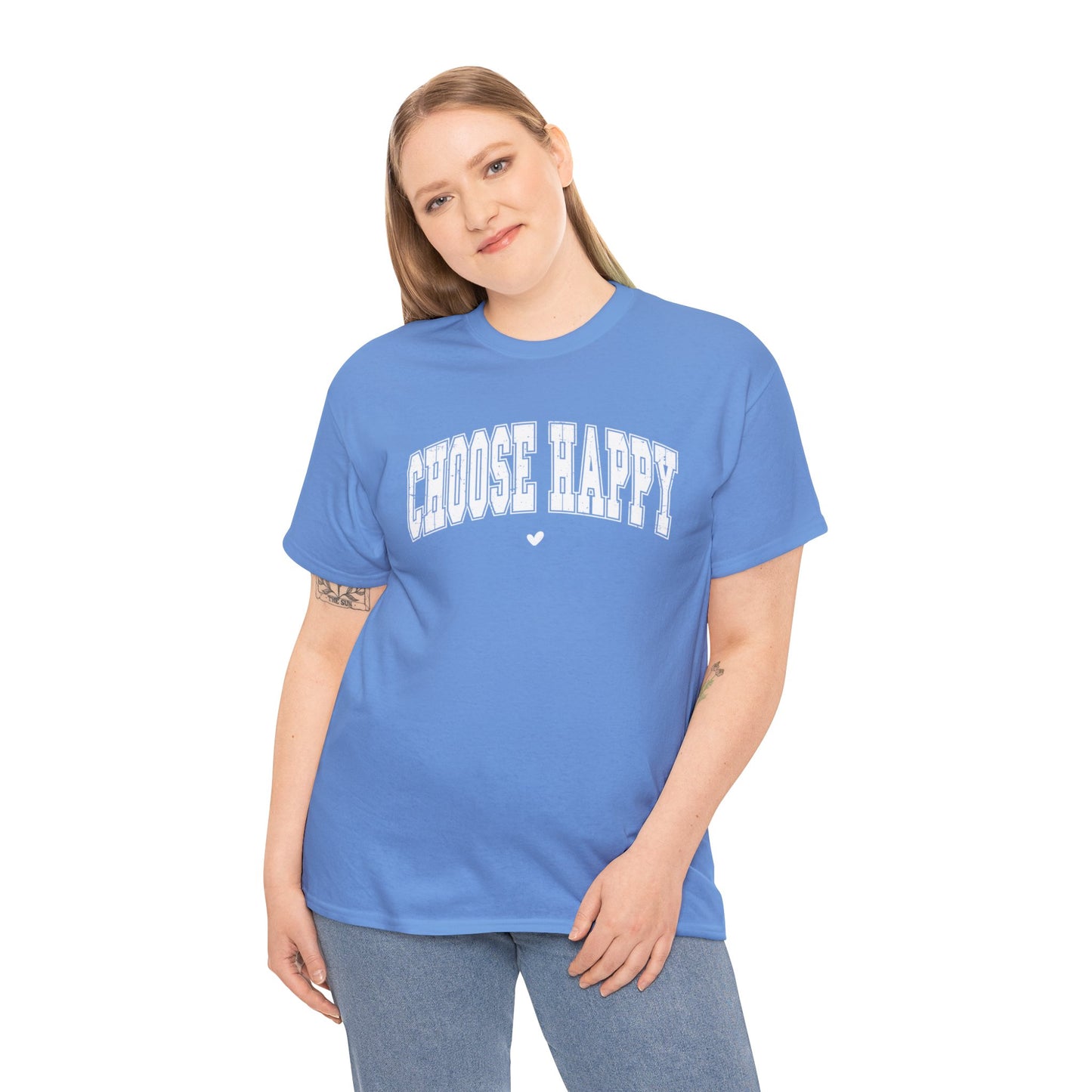 Choose Happy - Unisex Heavy Cotton Tee