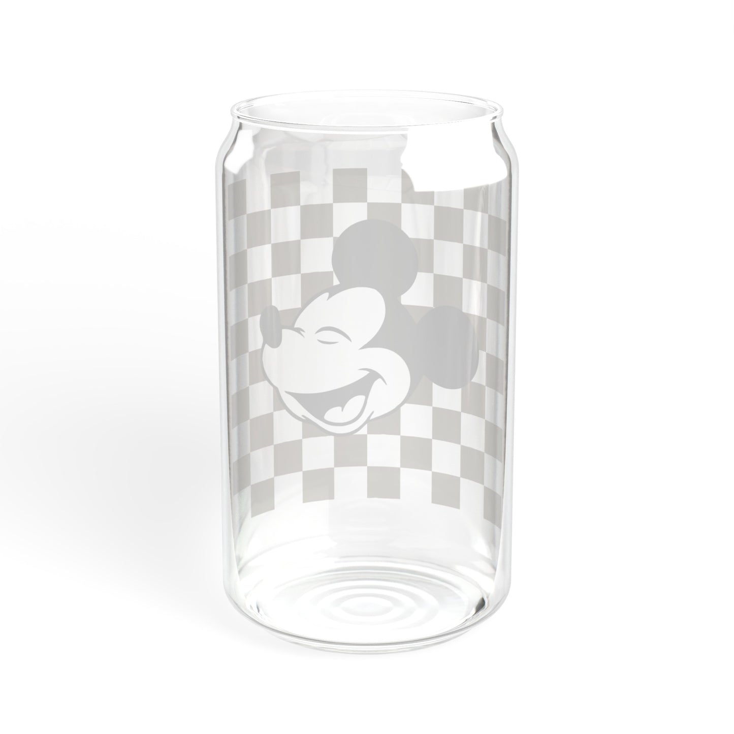 Checkered Mouse - Sipper Glass, 16oz