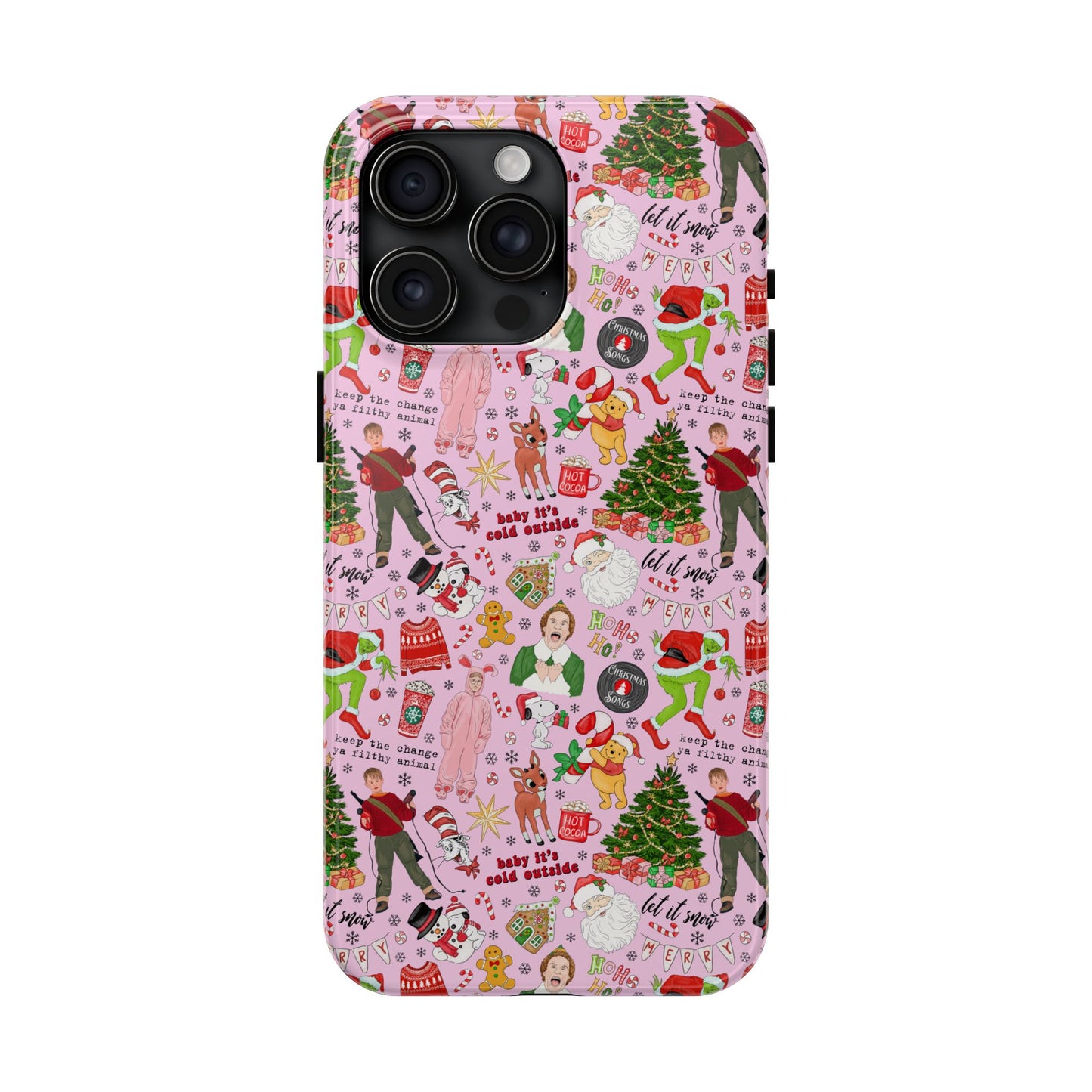 Pink Classic Christmas Movies  -  Tough Phone Cases