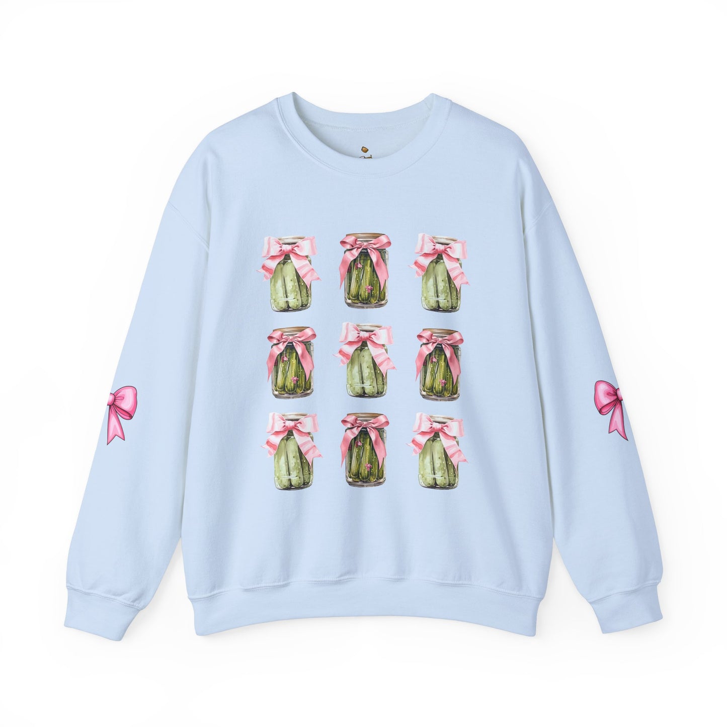 "Pretty Pickles" Pink Sweatshirt – Cute Aesthetic Pickle Jar Crewneck