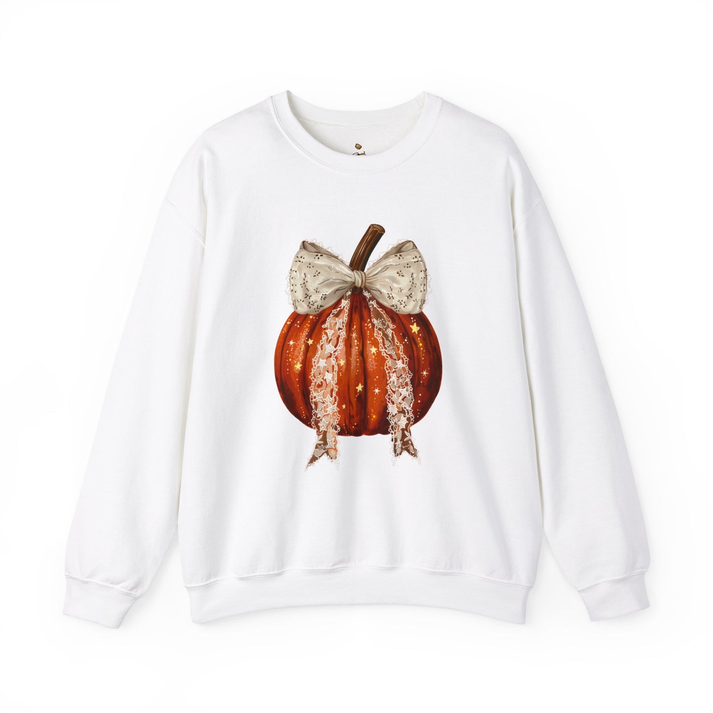 Fall Coquette Pumpkin  - Unisex Heavy Blend™ Crewneck Sweatshirt